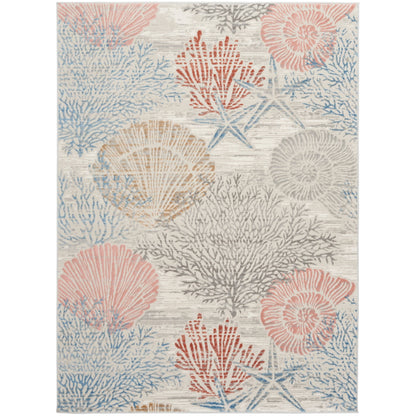 Tapis Nourison Pompéi Coastal Beach Coquillages et corail