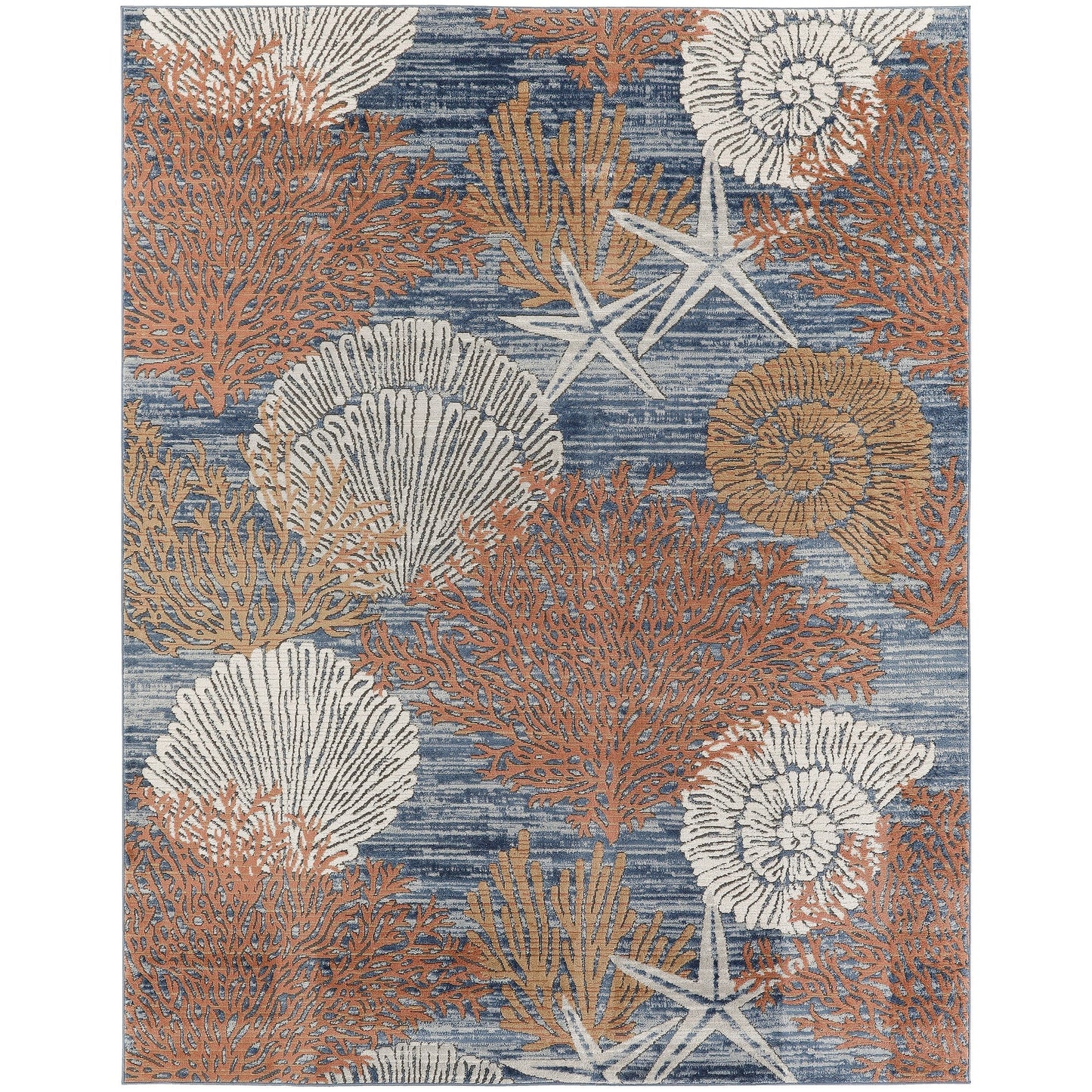 Tapis Nourison Pompéi Coastal Beach Coquillages et corail