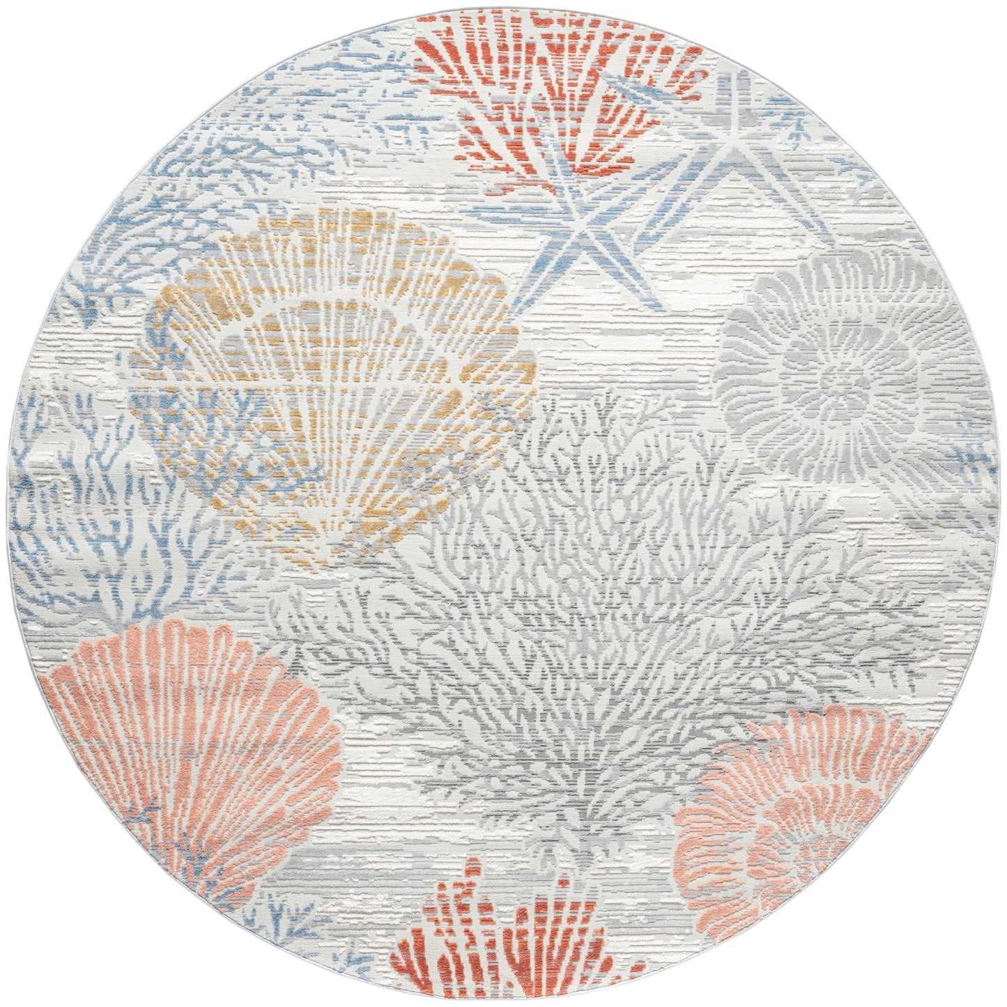 Tapis Nourison Pompéi Coastal Beach Coquillages et corail