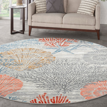 Tapis Nourison Pompéi Coastal Beach Coquillages et corail