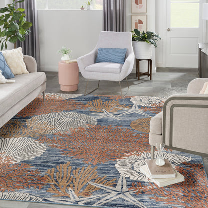 Tapis Nourison Pompéi Coastal Beach Coquillages et corail