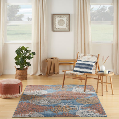 Tapis Nourison Pompéi Coastal Beach Coquillages et corail
