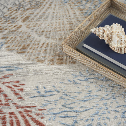 Tapis Nourison Pompéi Coastal Beach Coquillages et corail