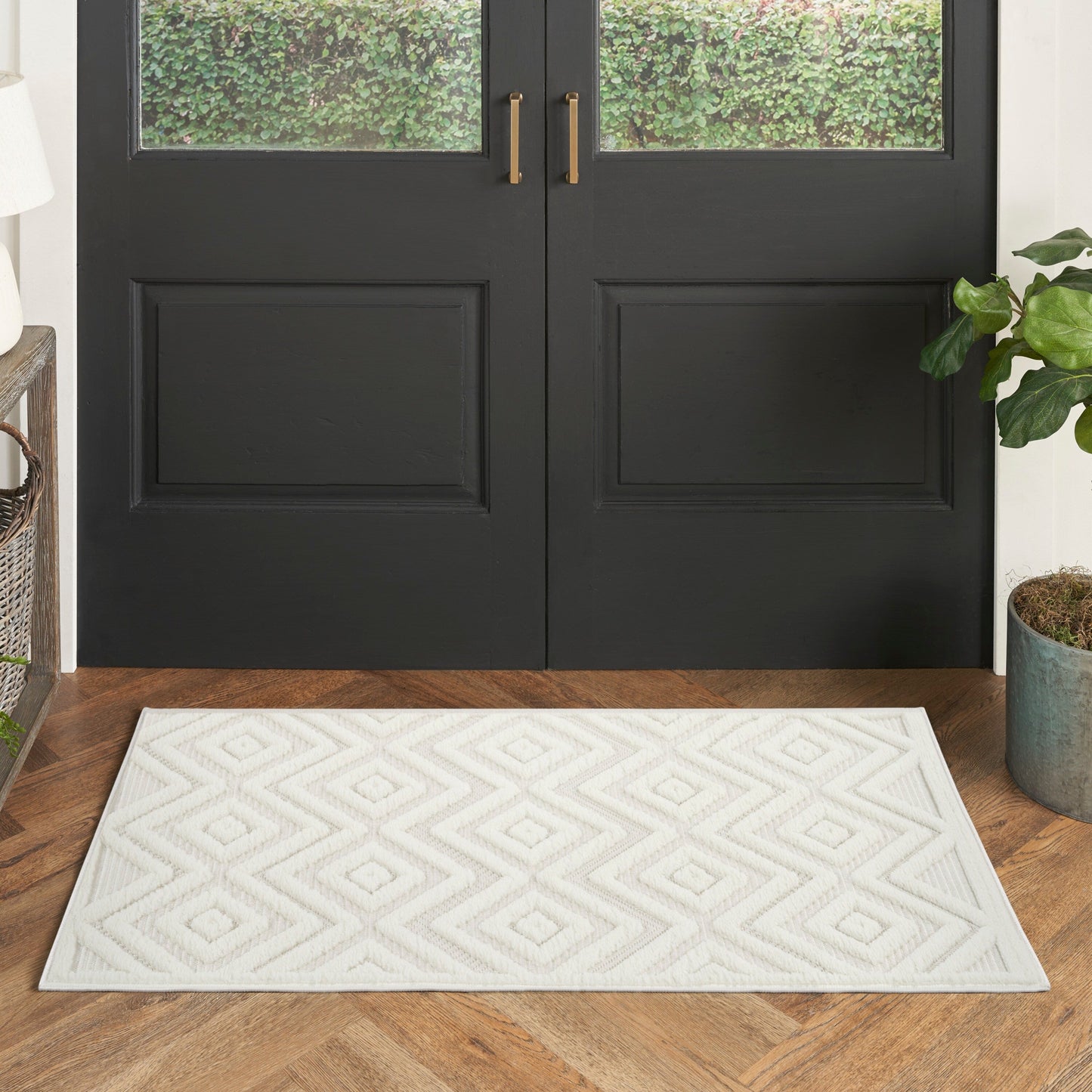 Nourison Versatile Indoor/Outdoor Geometric Flatweave Area Rug