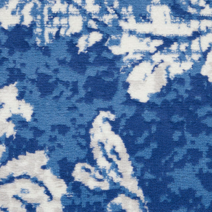 Tapis botanique Nourison Whimsicle French Country Ivoire Bleu marine