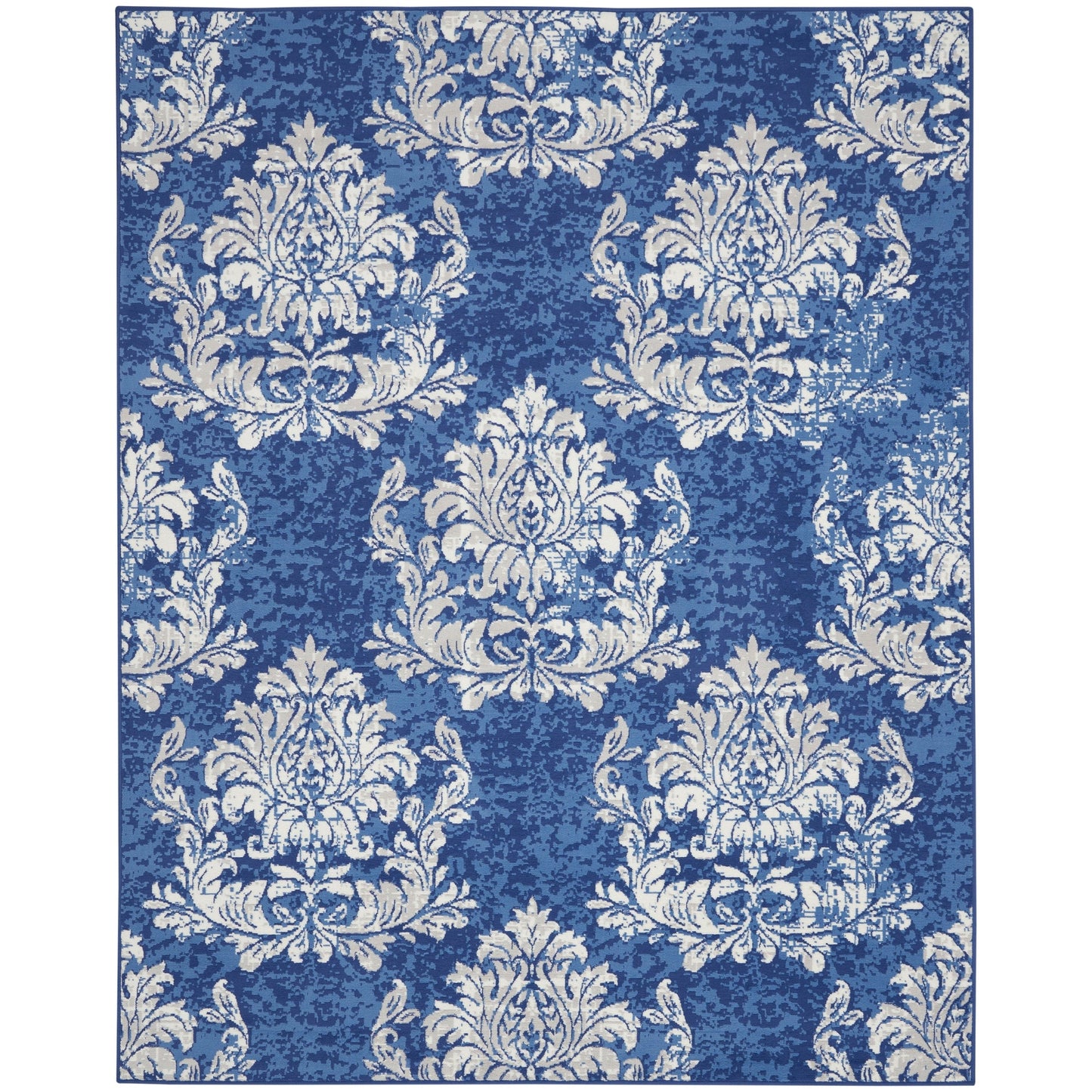 Tapis botanique Nourison Whimsicle French Country Ivoire Bleu marine