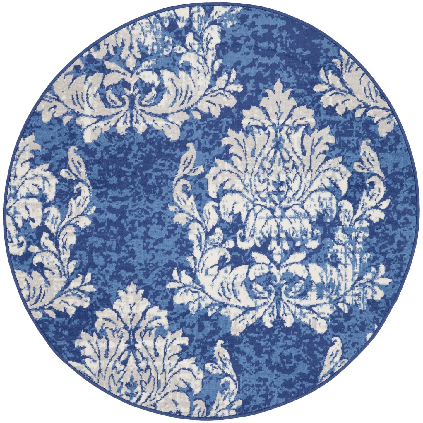 Tapis botanique Nourison Whimsicle French Country Ivoire Bleu marine