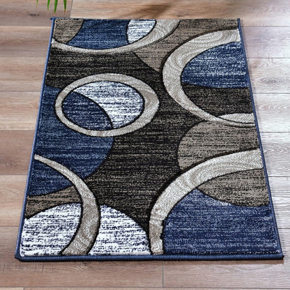Tapis à motifs géométriques abstraits de la collection Orelsi