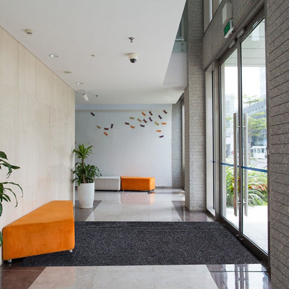 Tapis de couloir extérieur/intérieur sur mesure de 36'' de large x votre choix de longueur avec support en PVC antidérapant