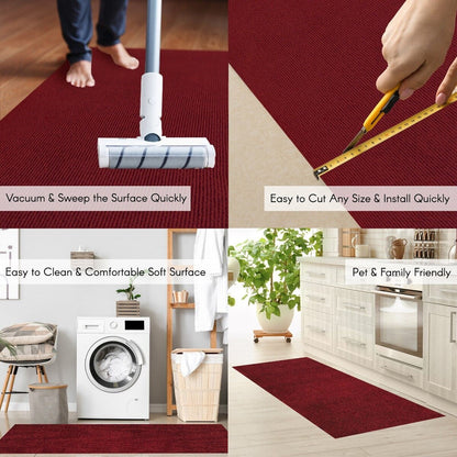 Tapis de couloir extérieur/intérieur sur mesure de 36'' de large x votre choix de longueur avec support en PVC antidérapant