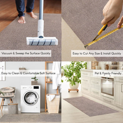 Tapis de couloir extérieur/intérieur sur mesure de 36'' de large x votre choix de longueur avec support en PVC antidérapant