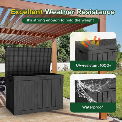 Outdoor Patio Storage Resin Lockable Deck Box