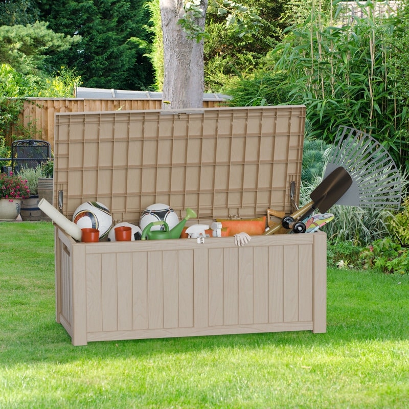 Outdoor Patio Storage Resin Lockable Deck Box