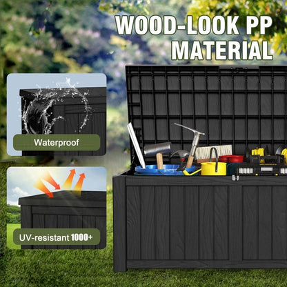 Outdoor Patio Storage Resin Lockable Deck Box
