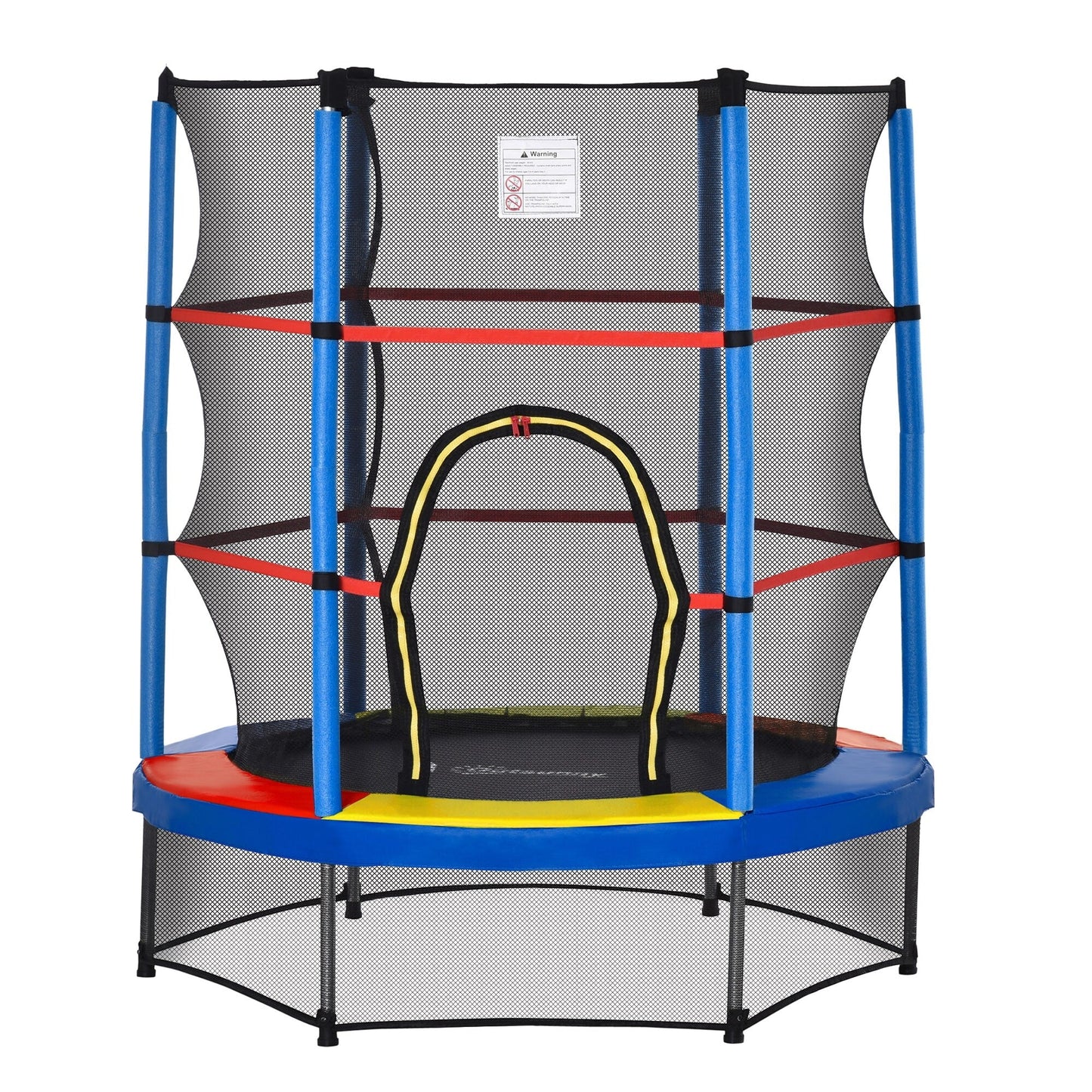 Trampoline Outsunny pour enfants de 1,5 m de diamètre avec filet pour l'intérieur et l'extérieur, de 3 à 6 ans