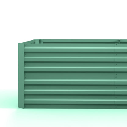 Outsunny Raised Garden Bed, 71 x 36 x 23 Galvanized Steel Planters for Outdoor Plants with Reinforced Rods