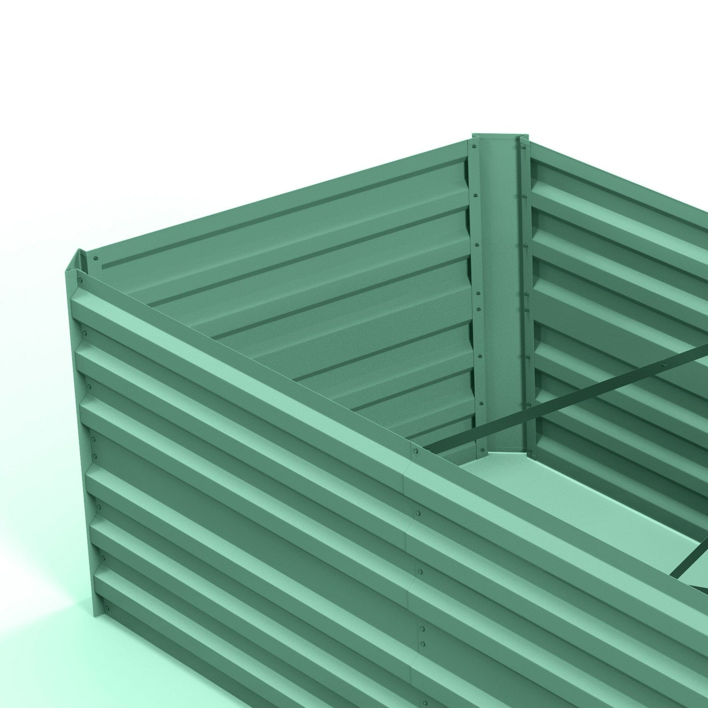 Outsunny Raised Garden Bed, 71 x 36 x 23 Galvanized Steel Planters for Outdoor Plants with Reinforced Rods