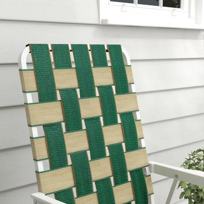 Outsunny Lot de 4 chaises pliantes de jardin, chaises de camping classiques, chaises de jardin portables pour le camping