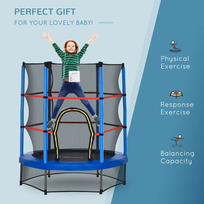 Trampoline Outsunny pour enfants de 1,5 m de diamètre avec filet pour l'intérieur et l'extérieur, de 3 à 6 ans