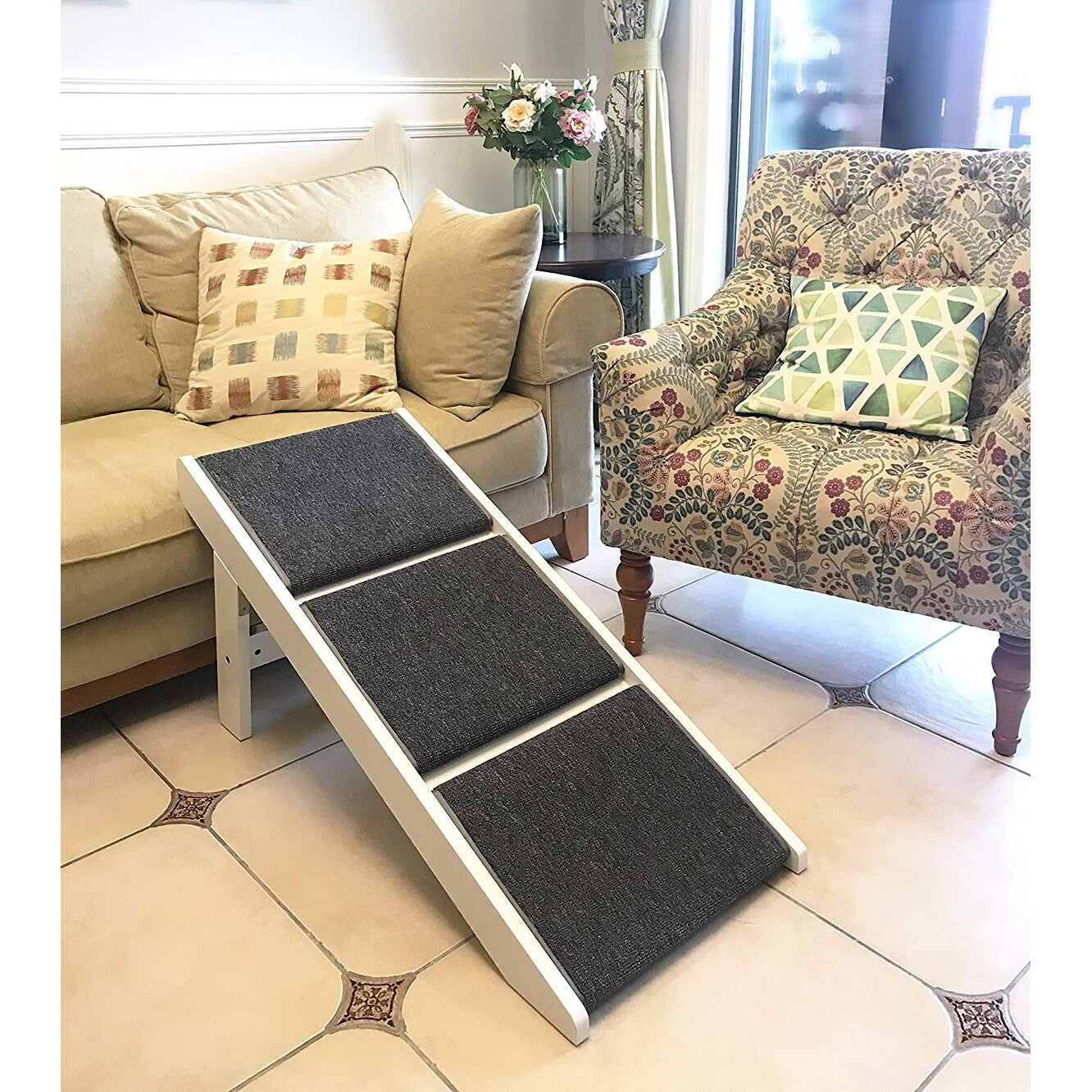 Escalier pliable portable 2 en 1 PAWLAND pour chiens, chats, lits hauts, marchepieds pour chiens, marchepied facile à monter pour animaux de compagnie