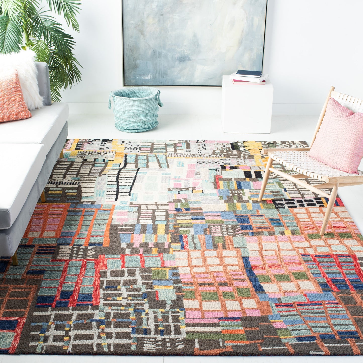 Tapis en laine abstrait bohème SAFAVIEH Aspen Anemone
