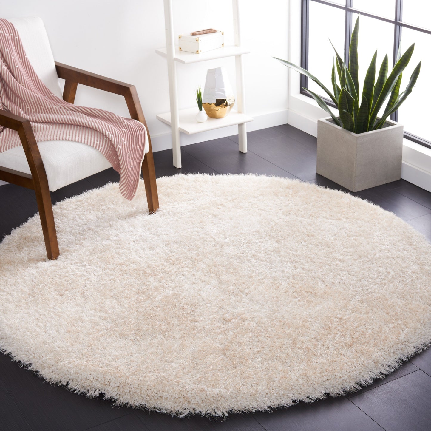 Tapis Shaggy de luxe SAFAVIEH Bahija Rudina de 7,6 cm d'épaisseur