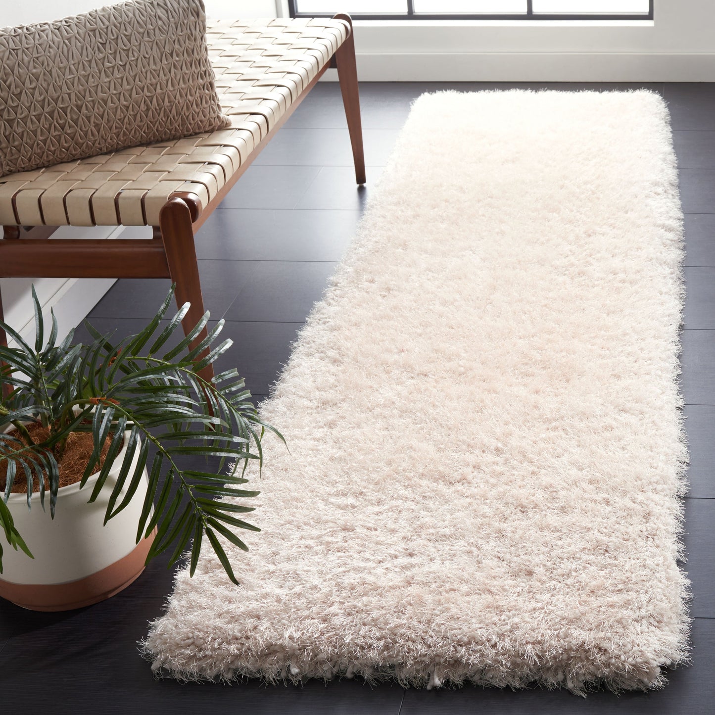 Tapis Shaggy de luxe SAFAVIEH Bahija Rudina de 7,6 cm d'épaisseur