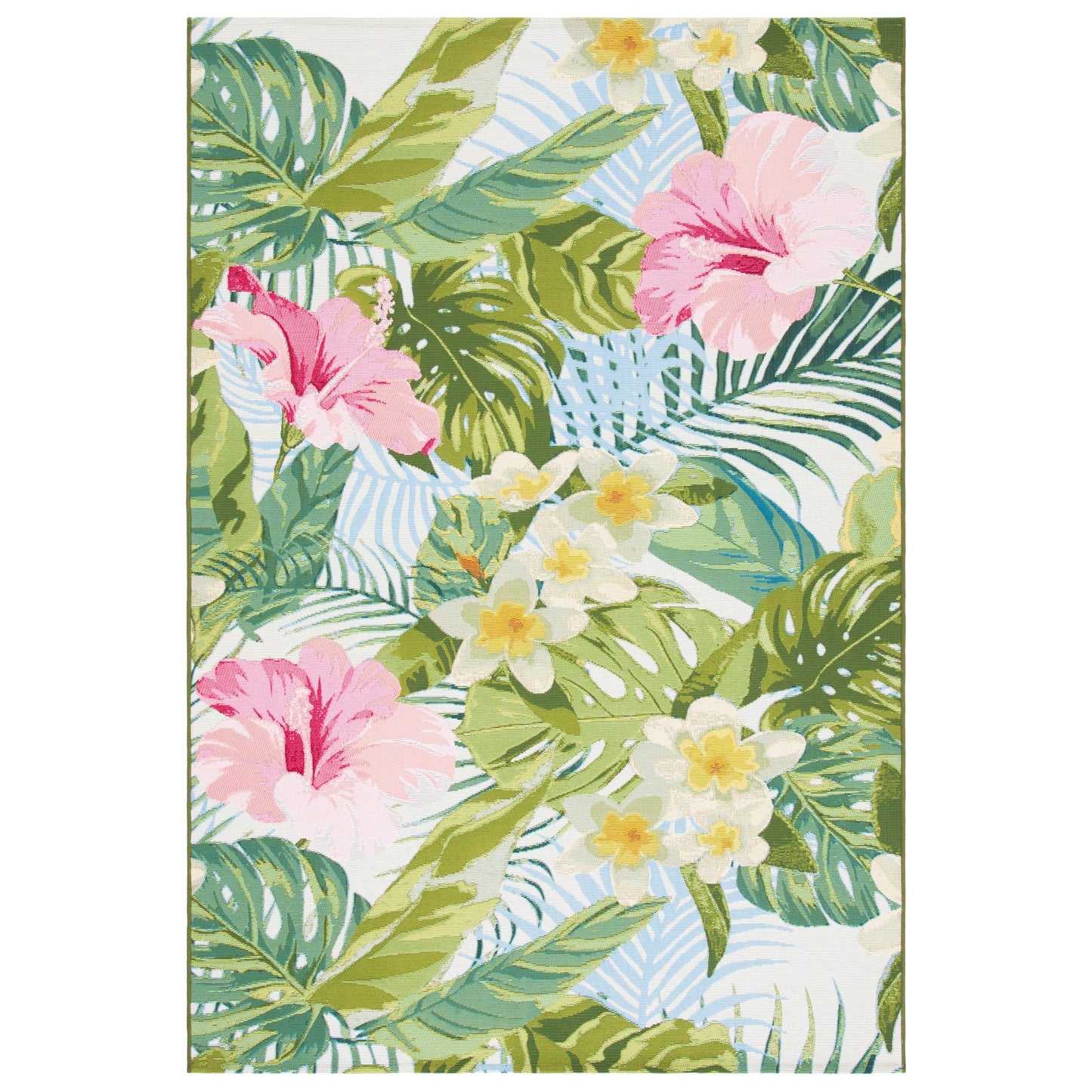 SAFAVIEH Barbados Agustina Tropical Indoor/ Outdoor Waterproof Patio Backyard Rug