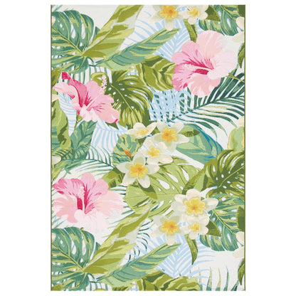 SAFAVIEH Barbados Agustina Tropical Indoor/ Outdoor Waterproof Patio Backyard Rug