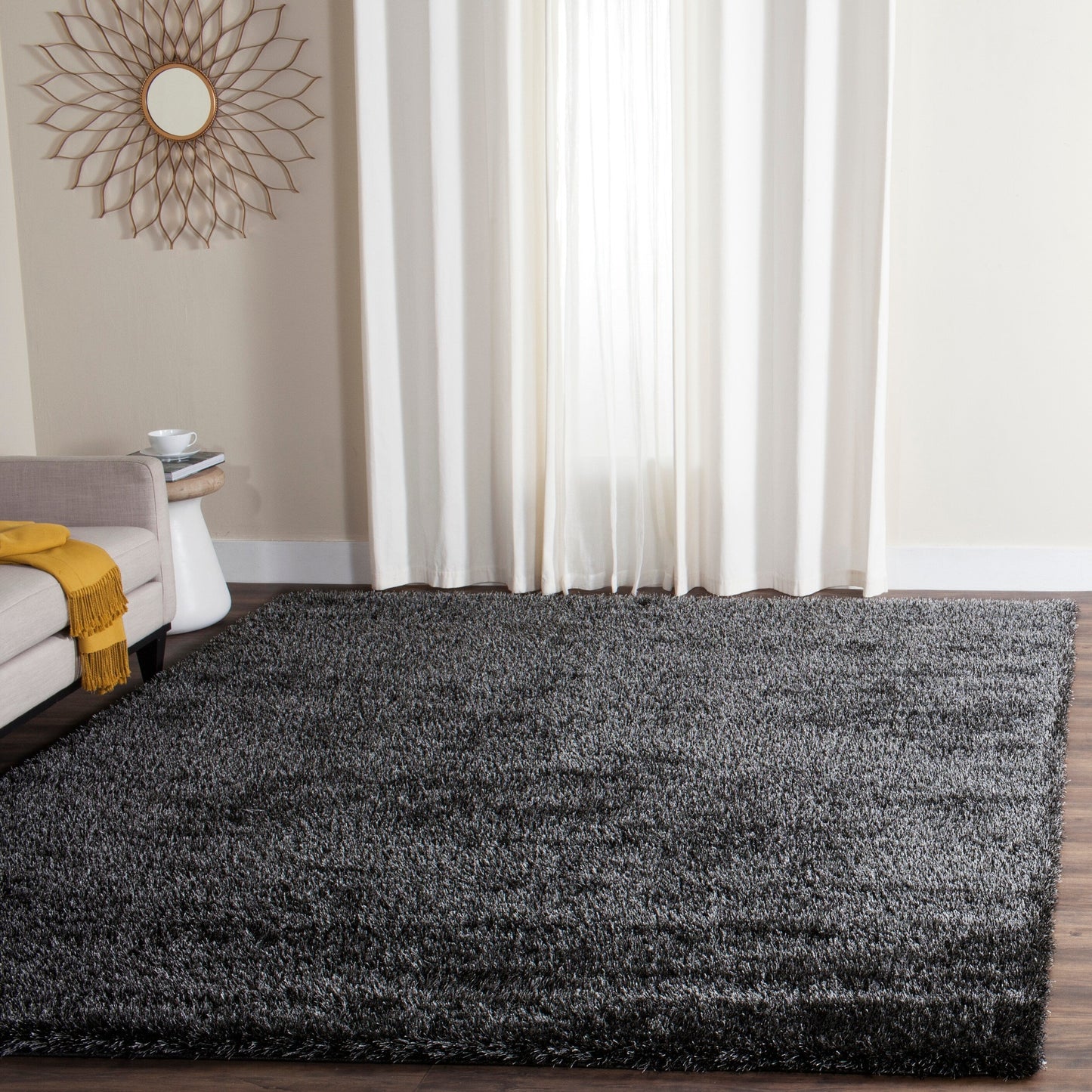 Tapis SAFAVIEH Charlotte Shag Truc Solid 2 pouces d'épaisseur