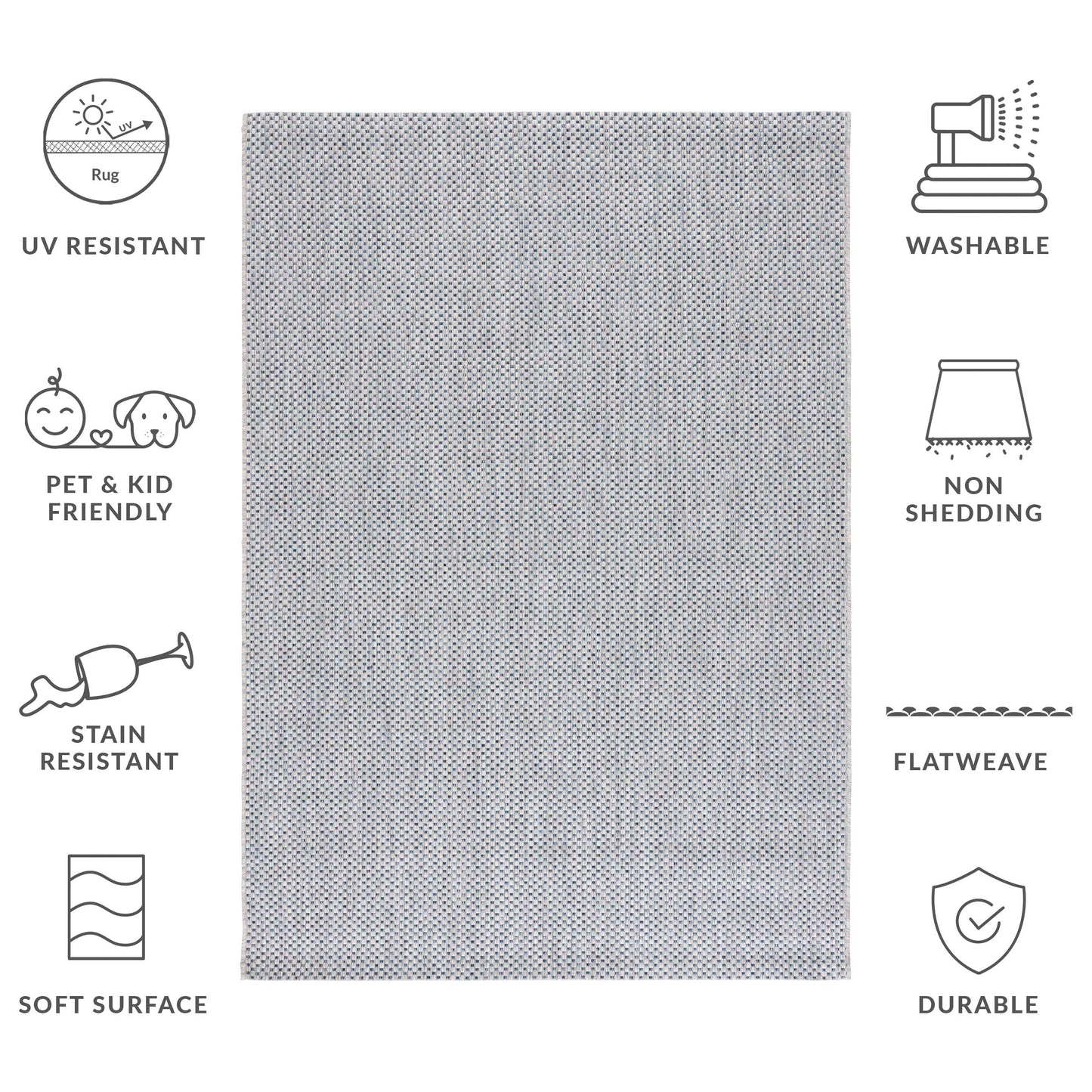 SAFAVIEH Courtyard Begajeta Indoor/Outdoor Waterproof Patio Backyard Rug.