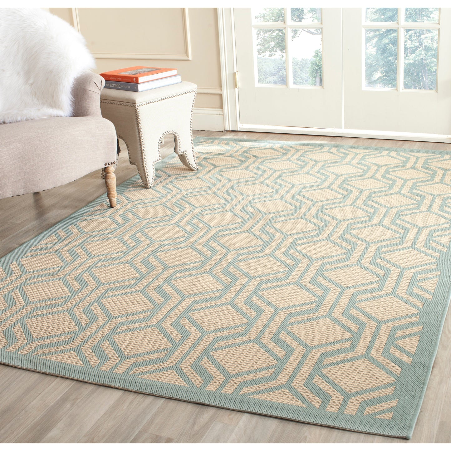 SAFAVIEH Courtyard Jeanine Indoor/ Outdoor Waterproof Patio Backyard Rug