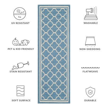 SAFAVIEH Courtyard Kristelle Indoor/ Outdoor Waterproof Patio Backyard Rug