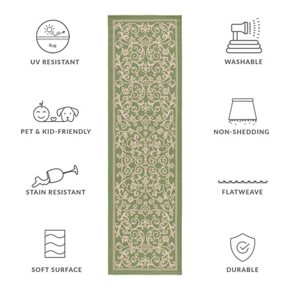SAFAVIEH Courtyard Miljeta Indoor/ Outdoor Waterproof Patio Backyard Rug