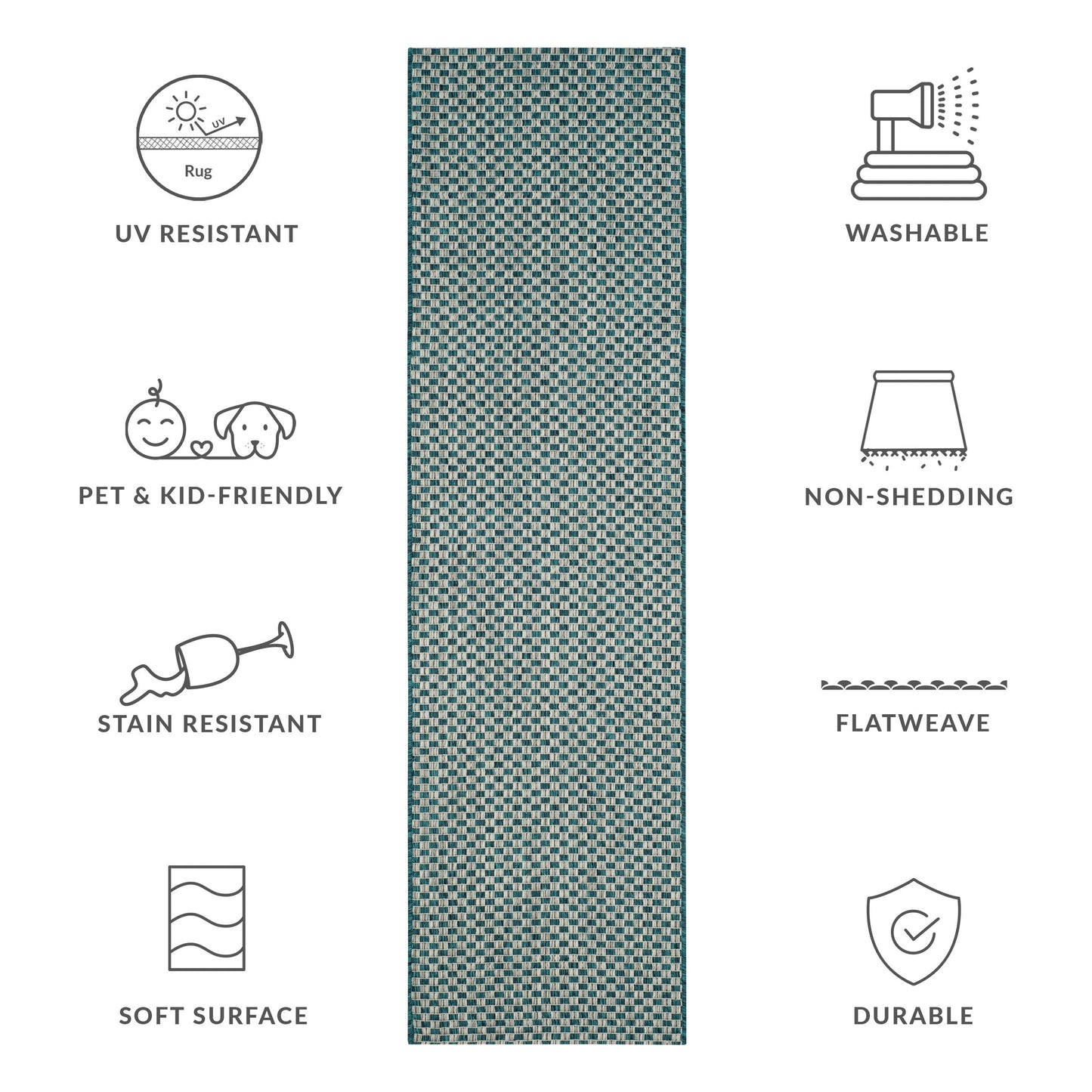 SAFAVIEH Courtyard Ragini Indoor/Outdoor Waterproof Patio Backyard Rug