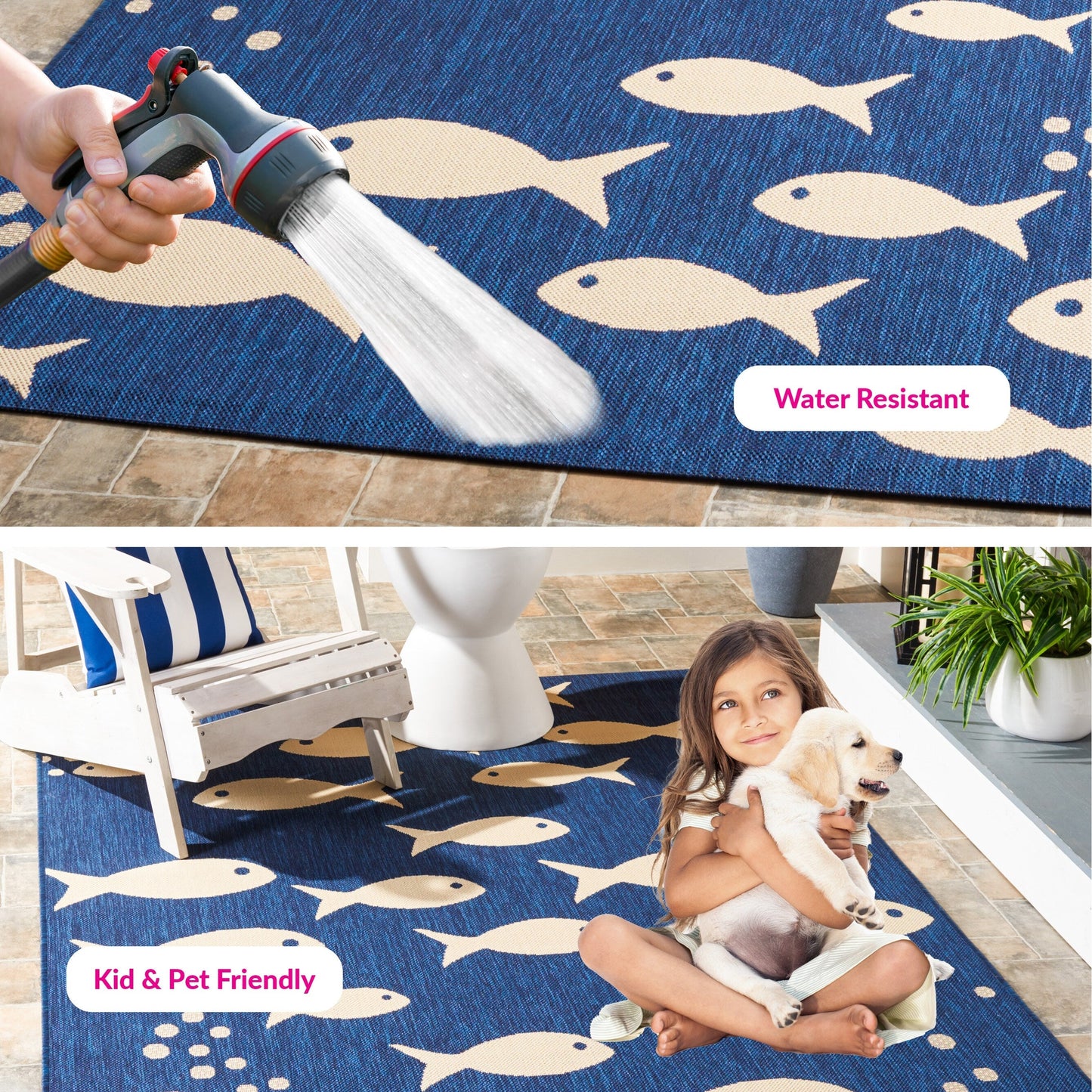 SAFAVIEH Courtyard Ragne Indoor/ Outdoor Waterproof Patio Backyard Rug