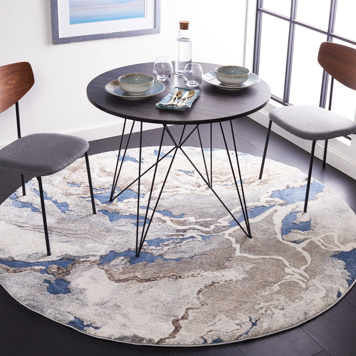 Tapis abstrait SAFAVIEH Cyrus Shag Lyubika de 2,5 cm d'épaisseur