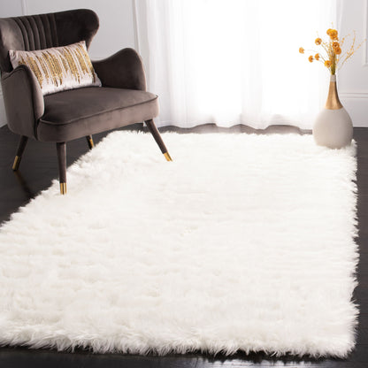 Tapis SAFAVIEH en fausse peau de mouton et soie, épaisseur 2,4 pouces