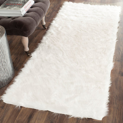 Tapis SAFAVIEH en fausse peau de mouton et soie, épaisseur 2,4 pouces