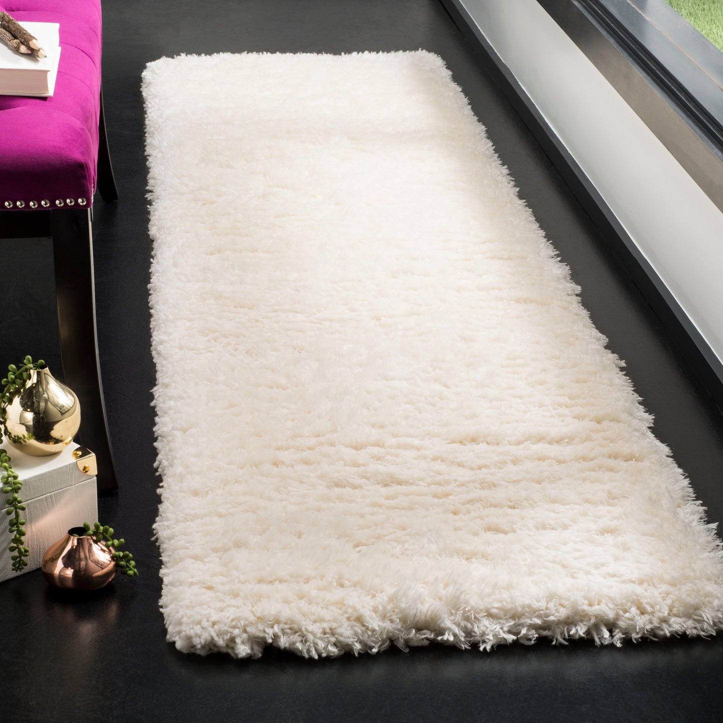 Tapis SAFAVIEH Flokati Shag Wynne de 2,75 pouces d'épaisseur
