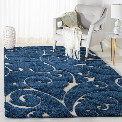 Tapis texturé épais SAFAVIEH Florida Ryung Shag Scroll de 1,2 pouce