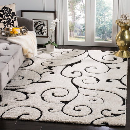 Tapis texturé épais SAFAVIEH Florida Ryung Shag Scroll de 1,2 pouce