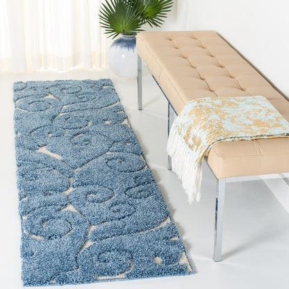 Tapis texturé épais SAFAVIEH Florida Ryung Shag Scroll de 1,2 pouce