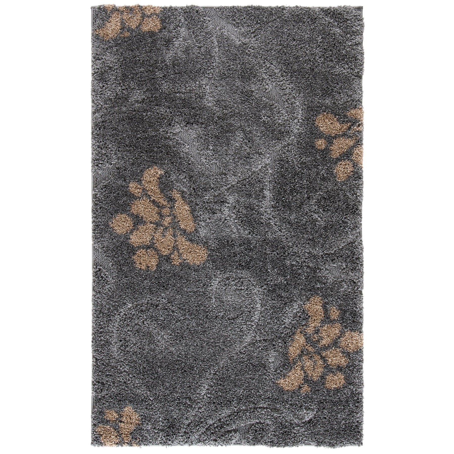 Tapis SAFAVIEH Florida Shag Ariette à volutes florales de 1,2 pouce d'épaisseur