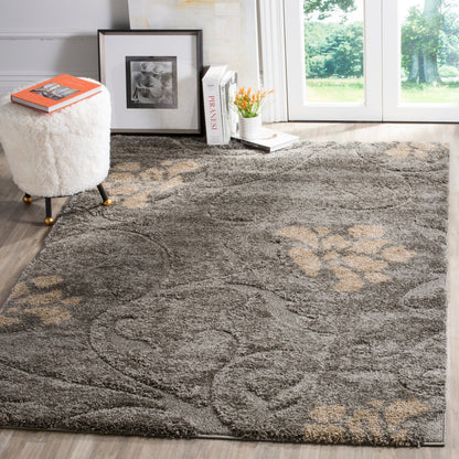Tapis SAFAVIEH Florida Shag Ariette à volutes florales de 1,2 pouce d'épaisseur