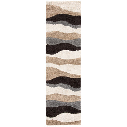 Tapis SAFAVIEH Florida Shag Melahat Abstract Wave de 1,2 pouce d'épaisseur