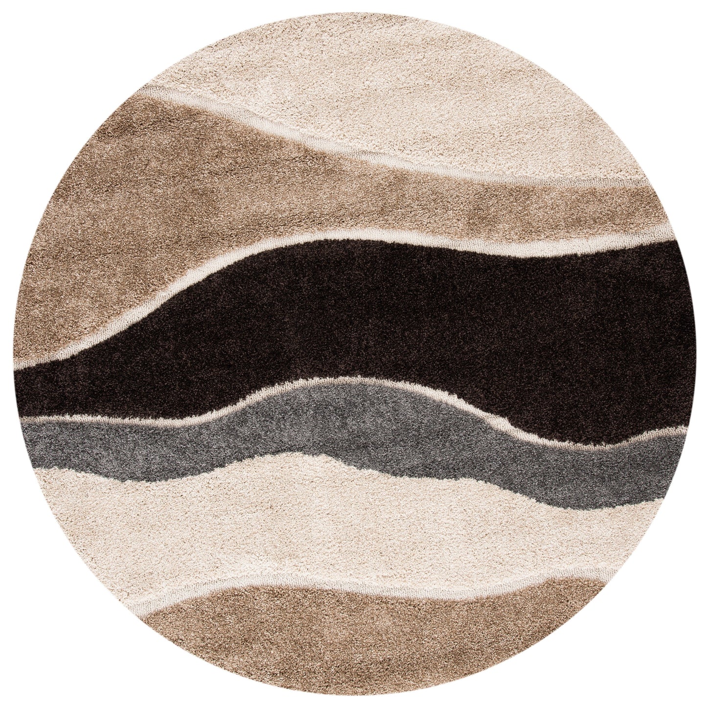 Tapis SAFAVIEH Florida Shag Melahat Abstract Wave de 1,2 pouce d'épaisseur