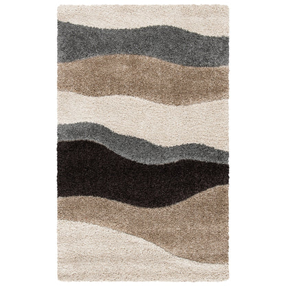 Tapis SAFAVIEH Florida Shag Melahat Abstract Wave de 1,2 pouce d'épaisseur