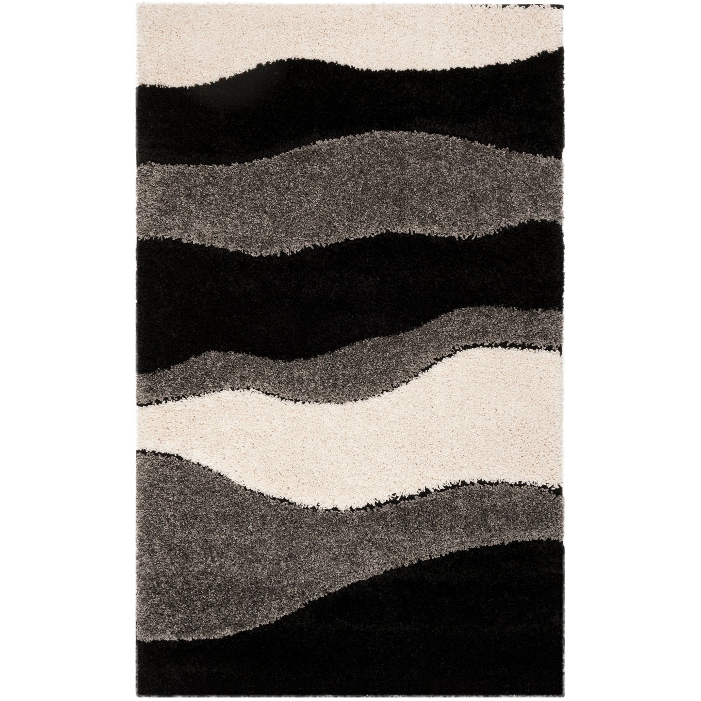 Tapis SAFAVIEH Florida Shag Melahat Abstract Wave de 1,2 pouce d'épaisseur