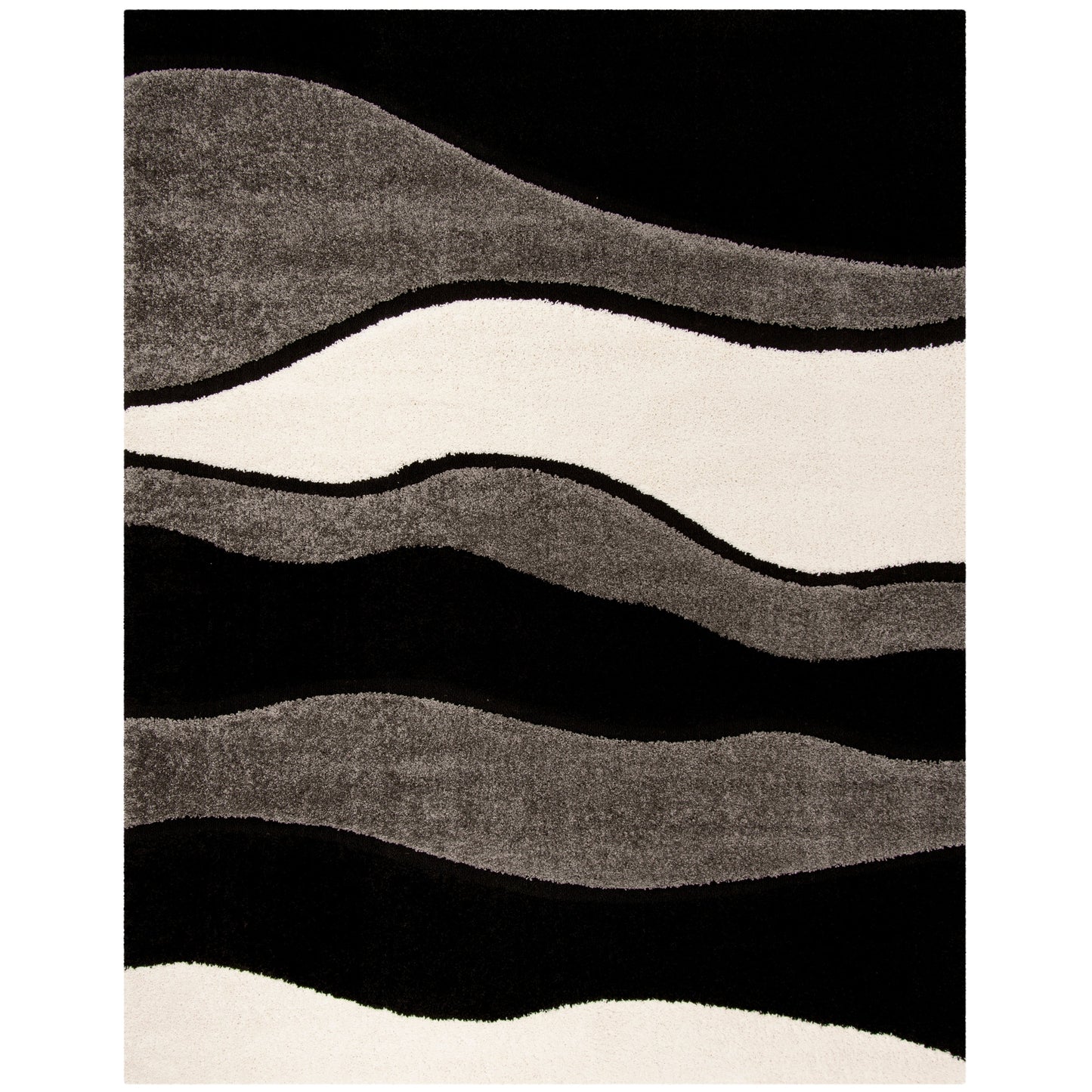 Tapis SAFAVIEH Florida Shag Melahat Abstract Wave de 1,2 pouce d'épaisseur